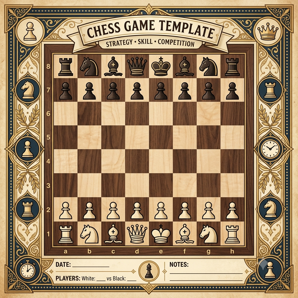 Chess Game - Structural strategy and spatial board configuration gameplay