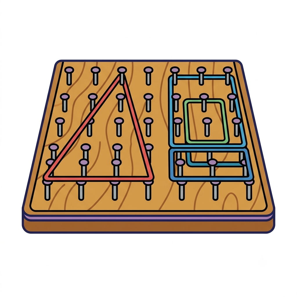 Geoboard Tool - Virtual pegboard grid for exploring geometric profiles shapes
